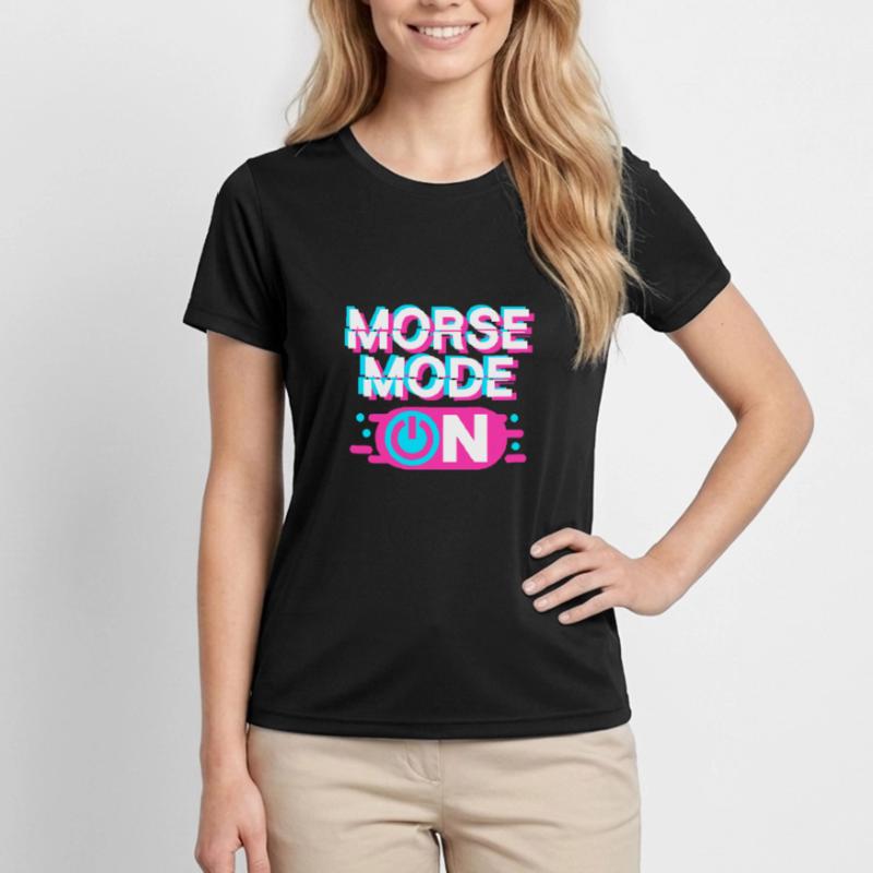 Morsecode, Morse, code Morse activé T-shirt sport Femme
