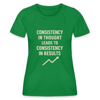 La cohérence dans la pensée conduit à la cohérence dans la pensée - T-shirt sport Femme - vert - Devant - AI Model Female 172 dark (172cm)