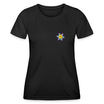 LGBTQ Blume Gay Pride LGBT Awareness Ally Retro - Frauen Funktions-T-Shirt - Schwarz - Vorne - AI Model Female 172 light (172cm)