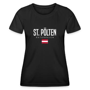 Sankt Pölten Österreich - Frauen Funktions-T-Shirt - Schwarz - Vorne - AI Model Female 172 light (172cm)