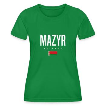 Mazyr, Belarus, Belarus - Women's Functional T-Shirt - kelly green - Front - AI Model Female 172 dark (172cm)