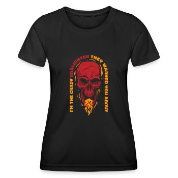 Allume-gaz Gaslighting - T-shirt sport Femme - noir - Devant - AI Model Female 172 light (172cm)