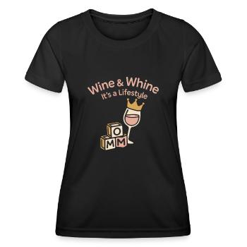Alleinerziehende Mutter -chaos -koordinatorin Wine - Frauen Funktions-T-Shirt - Schwarz - Vorne - AI Model Female 172 light (172cm)