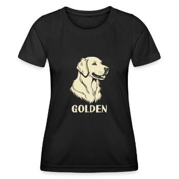 Golden Retriever est en or pour le meilleur chien - T-shirt sport Femme - noir - Devant - AI Model Female 172 light (172cm)
