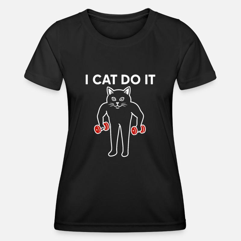 I cat do it - Women's Functional T-Shirt - black