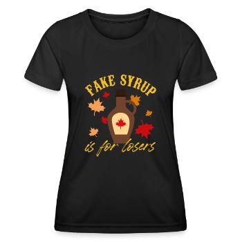 faux sirop est pour les perdants Design pour un amoureux de - T-shirt sport Femme - noir - Devant - AI Model Female 172 light (172cm)