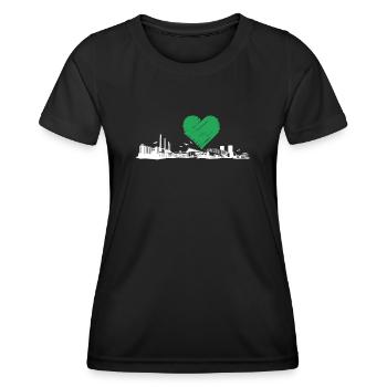Mönchengladbach Geschenk Herren Hooligan Ultras - Frauen Funktions-T-Shirt - Schwarz - Vorne - AI Model Female 172 light (172cm)