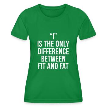 I est la seule différence entre l’ajustement et la graisse - T-shirt sport Femme - vert - Devant - AI Model Female 172 dark (172cm)