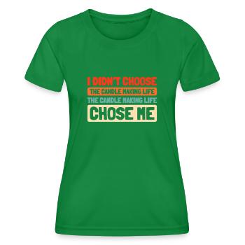 Candle production - Women's Functional T-Shirt - kelly green - Front - AI Model Female 172 dark (172cm)