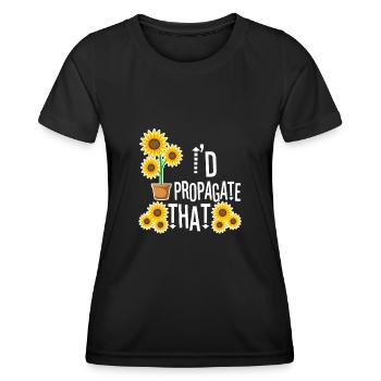 Monstera Mama - T-shirt sport Femme - noir - Devant - AI Model Female 172 light (172cm)