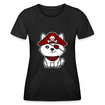 pirate - T-shirt sport Femme - noir - Devant - AI Model Female 172 light (172cm)