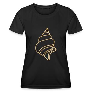 coquillage - T-shirt sport Femme - noir - Devant - AI Model Female 172 light (172cm)