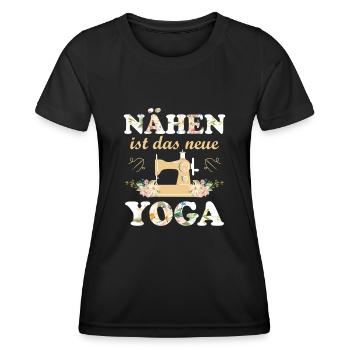 Nähen Geschenk Häkeln Näherin Mama - Frauen Funktions-T-Shirt - Schwarz - Vorne - AI Model Female 172 light (172cm)