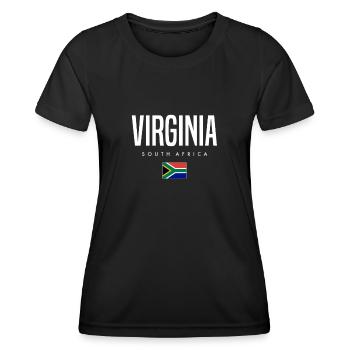 Virginia Südafrika - Frauen Funktions-T-Shirt - Schwarz - Vorne - AI Model Female 172 light (172cm)