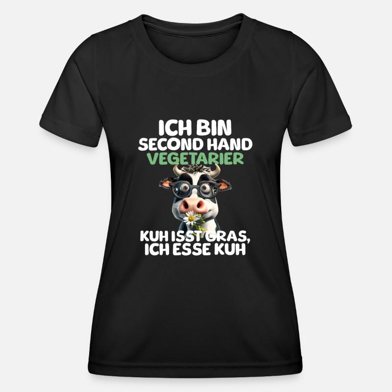 Second Hand Vegetarian - Women's Functional T-Shirt - black