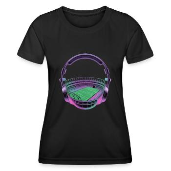 Headphones Stadium Design - Women's Functional T-Shirt - black - Front - AI Model Female 172 light (172cm)