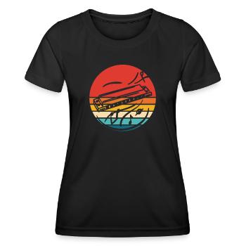 Blues Harp - Frauen Funktions-T-Shirt - Schwarz - Vorne - AI Model Female 172 light (172cm)