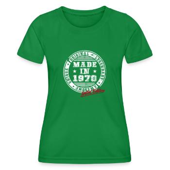 Retro Patch Vintage 1970s Birthday Gift - Women's Functional T-Shirt - kelly green - Front - AI Model Female 172 dark (172cm)