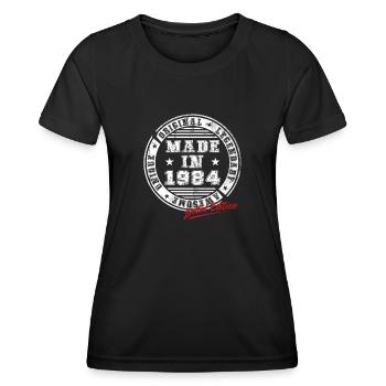 Retro Patch Vintage 1984 Birthday Gift - Women's Functional T-Shirt - black - Front - AI Model Female 172 light (172cm)