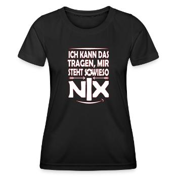 Ich kann das tragen,lustig Spruch, Geschenk - Frauen Funktions-T-Shirt - Schwarz - Vorne - AI Model Female 172 light (172cm)
