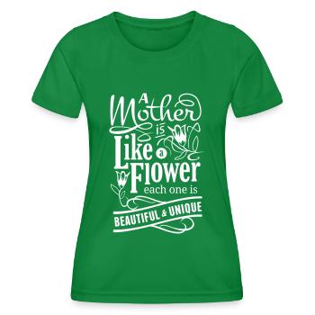 Damen A Mother Is Like A Flower - Frauen Funktions-T-Shirt - Kelly Green - Vorne - AI Model Female 172 dark (172cm)
