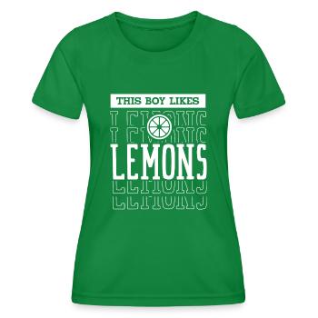 Junge mag Zitronen, Zitrusfrüchte, Sommerlimonade - Frauen Funktions-T-Shirt - Kelly Green - Vorne - AI Model Female 172 dark (172cm)