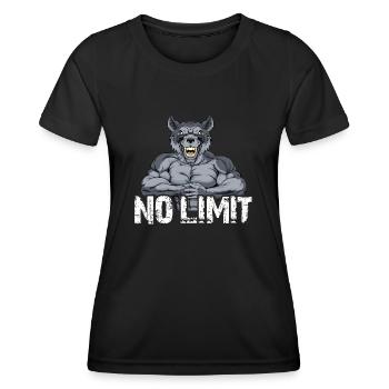 Musculation Musculation Renforcement musculaire Perte de graisse sans limite - T-shirt sport Femme - noir - Devant - AI Model Female 172 light (172cm)