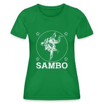 Sambo Lutte Autodéfense URSS Sports - T-shirt sport Femme - vert - Devant - AI Model Female 172 dark (172cm)