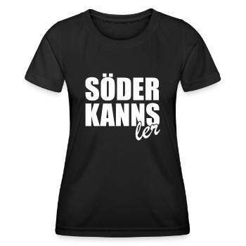 Söder kanns - Kanzler - Kanzlerkandidat - Frauen Funktions-T-Shirt - Schwarz - Vorne - AI Model Female 172 light (172cm)