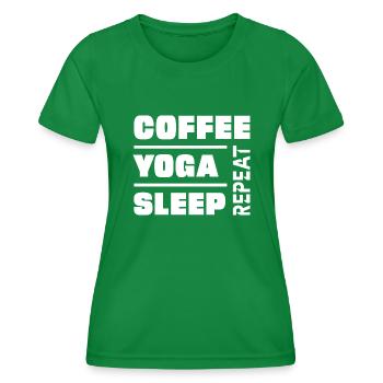 Yoga - T-shirt sport Femme - vert - Devant - AI Model Female 172 dark (172cm)