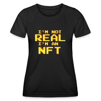 Crypto - T-shirt sport Femme - noir - Devant - AI Model Female 172 light (172cm)