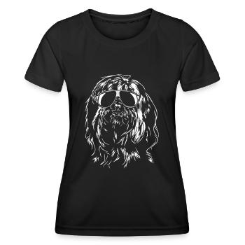 BRIARD cool sunglasses dogs dog Wilsigns - Women's Functional T-Shirt - black - Front - AI Model Female 172 light (172cm)
