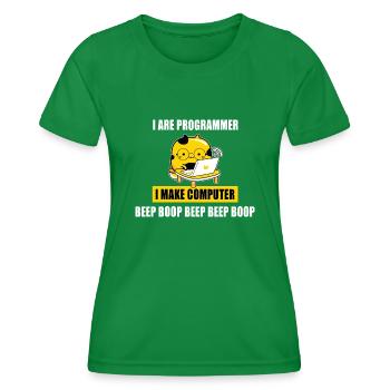 I are programmer - Women's Functional T-Shirt - kelly green - Front - AI Model Female 172 dark (172cm)