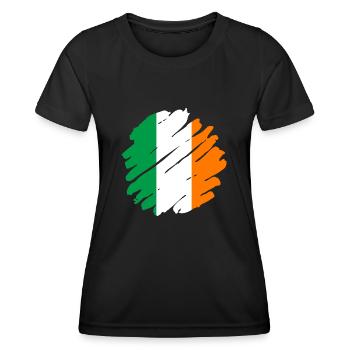 Ireland Flag Vintage Irish Flag Dublin - Women's Functional T-Shirt - black - Front - AI Model Female 172 light (172cm)
