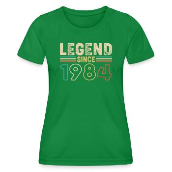 Légende depuis 1984 v2 - 1984 Cadeau d’anniversaire - T-shirt sport Femme - vert - Devant - AI Model Female 172 dark (172cm)