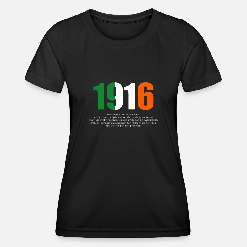 1916 Easter Rising and Proclamation Omens Long-sle - Women's Functional T-Shirt - black