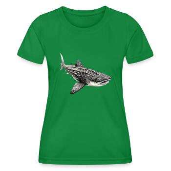 Whale shark vintage - Women's Functional T-Shirt - kelly green - Front - AI Model Female 172 dark (172cm)