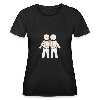 Kleiner Bruder - Geschwister - Frauen Funktions-T-Shirt - Schwarz - Vorne - AI Model Female 172 light (172cm)