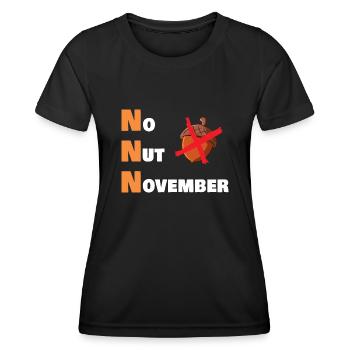 No nut november - Frauen Funktions-T-Shirt - Schwarz - Vorne - AI Model Female 172 light (172cm)