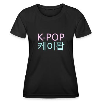 K-Pop Musique Pop Coréenne - T-shirt sport Femme - noir - Devant - AI Model Female 172 light (172cm)