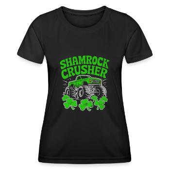 Skt Patricks Day Shamrock crusher - Women's Functional T-Shirt - black - Front - AI Model Female 172 light (172cm)