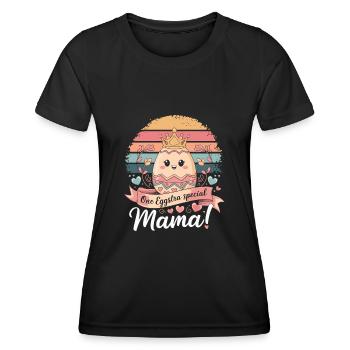 Eggstra mama Ostern - Frauen Funktions-T-Shirt - Schwarz - Vorne - AI Model Female 172 light (172cm)