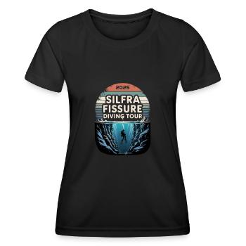DivingTour Silfra 2025 - Frauen Funktions-T-Shirt - Schwarz - Vorne - AI Model Female 172 light (172cm)