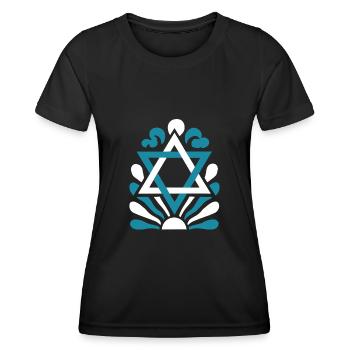 Design d’Israël avec étoile de David - T-shirt sport Femme - noir - Devant - AI Model Female 172 light (172cm)
