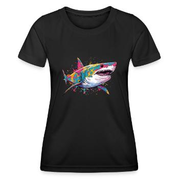 Shark - Women's Functional T-Shirt - black - Front - AI Model Female 172 light (172cm)