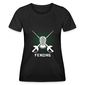 Fencing, Fencer, Fencing mask, Epee, Gift - Women's Functional T-Shirt - black - Front - AI Model Female 172 light (172cm)