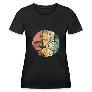 Vélo de course - T-shirt sport Femme - noir - Devant - AI Model Female 172 light (172cm)