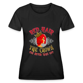 Rotes Haar: Die Krone, die Sie niemals ausziehen - Frauen Funktions-T-Shirt - Schwarz - Vorne - AI Model Female 172 light (172cm)