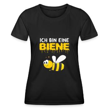 Ich Bin Eine Biene Imkerin Bienenflüsterin - Frauen Funktions-T-Shirt - Schwarz - Vorne - AI Model Female 172 light (172cm)