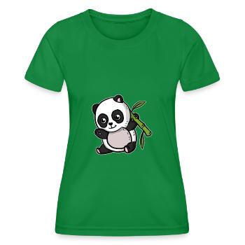 Mignon Kawaii Panda Ours - T-shirt sport Femme - vert - Devant - AI Model Female 172 dark (172cm)
